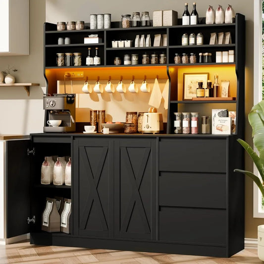 Warm Welcome Decor Farmhouse Pantry Cabinet Led Light