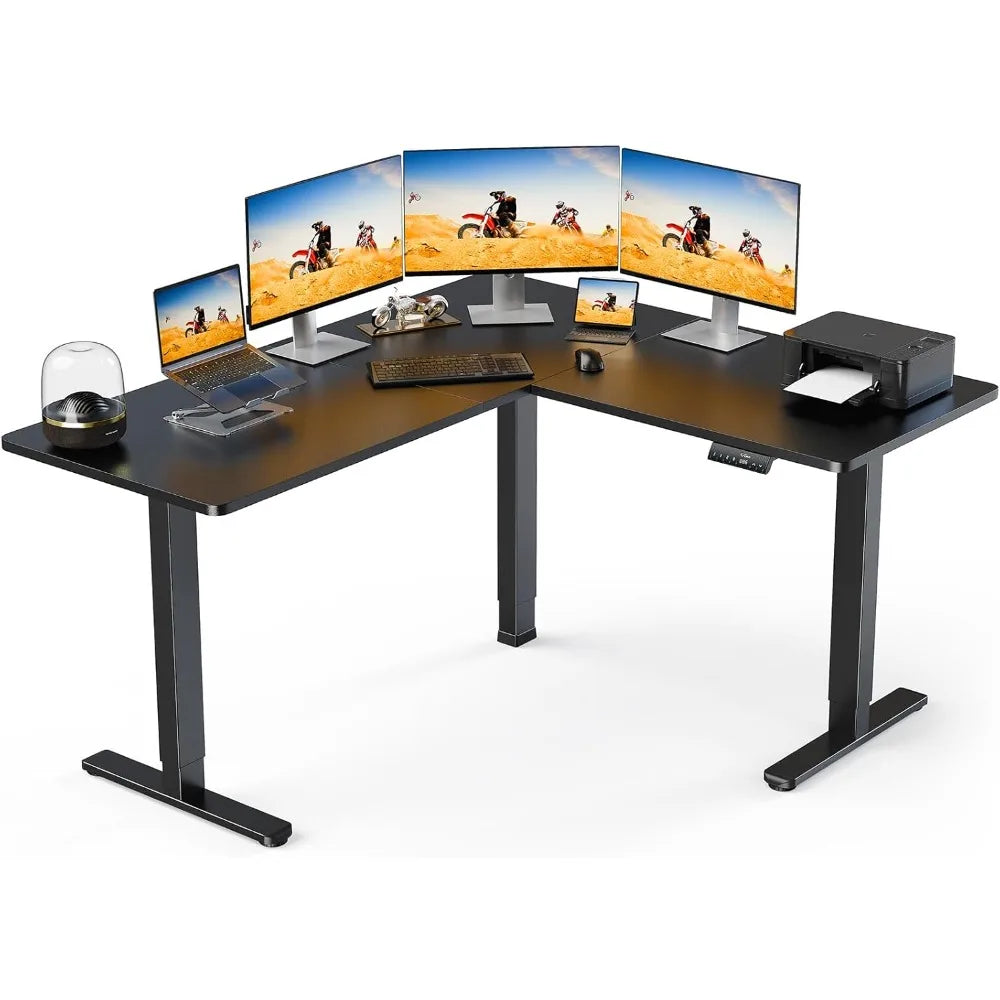 Warm Welcome Decor Height Adjustable L Shaped Standing Desk