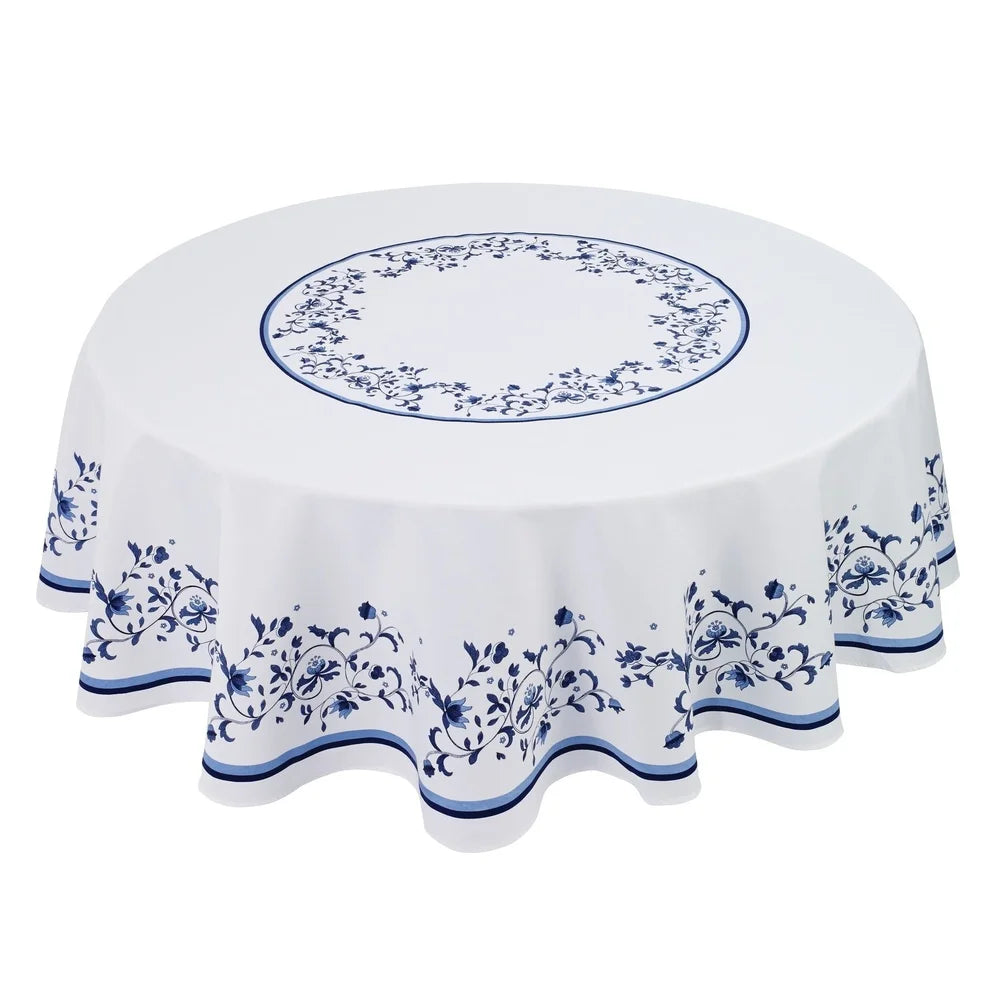 Warm Welcome Decor Round Tablecloth Polyester Classic