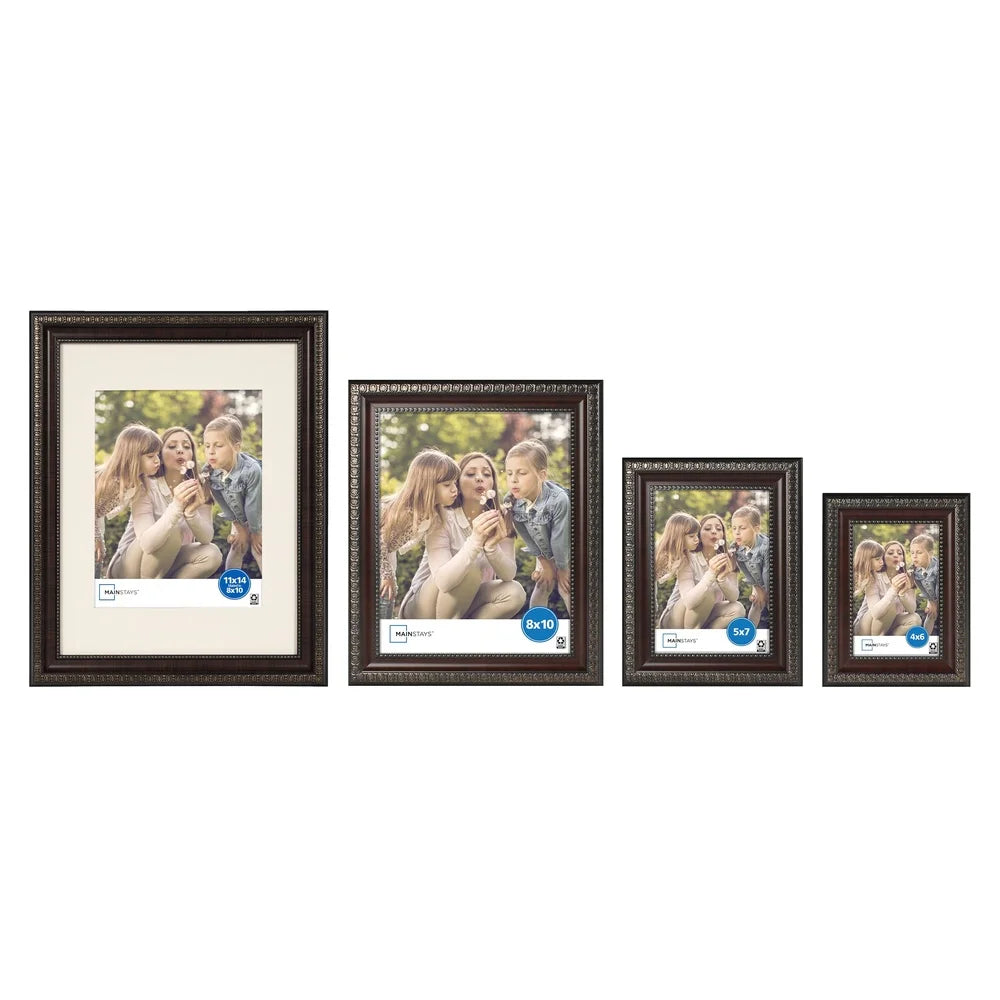 DUTRIEUX Classic Wood Picture Frame With Mat And Glass