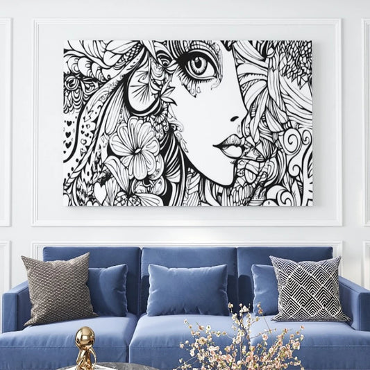 Pine Wood Canvas Wall Art Frame
