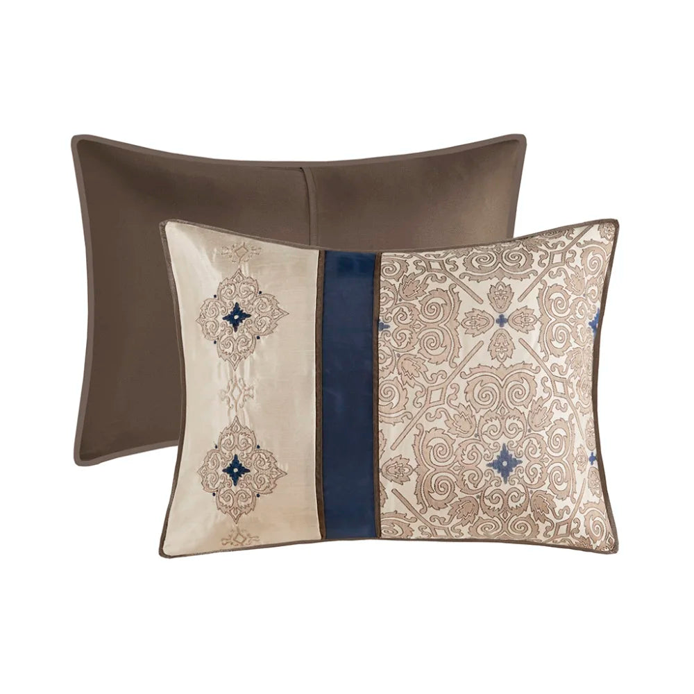 Hong Kong Craft of Weaving 7 Piece Jacquard Comforter Set