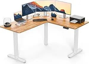 Warm Welcome Decor Height Adjustable L Shaped Standing Desk