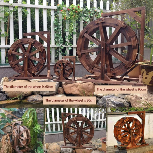 EEDS Water Wheel Fountain for Outdoor Garden with Stand
