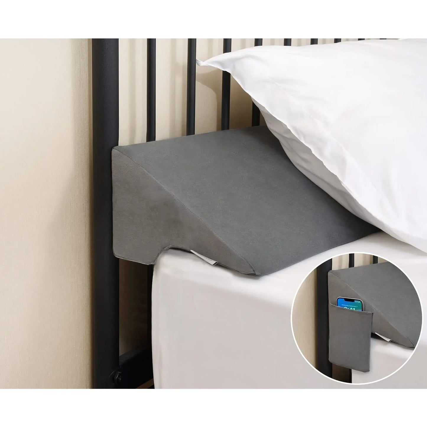 King Bed Wedge Pillow Gap Filler For Headboard Premium Foam