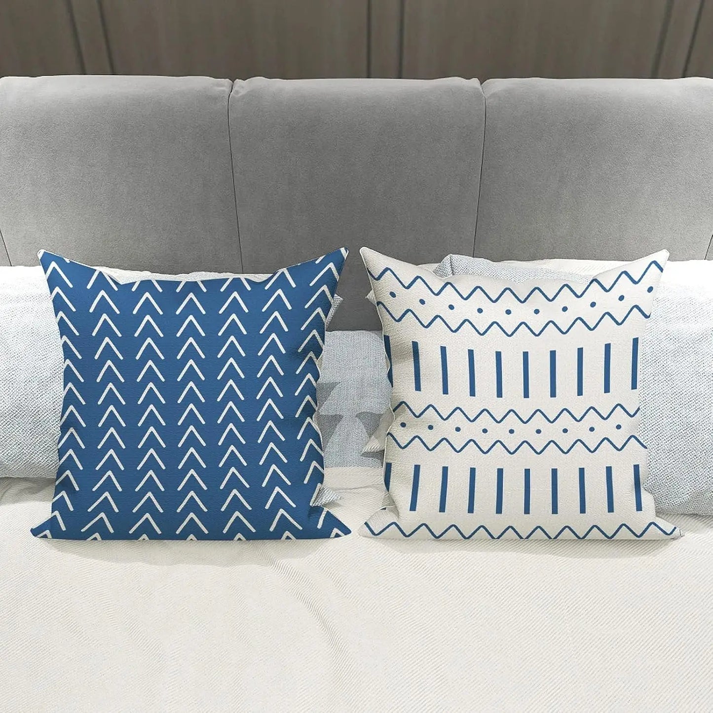 Craft of Weaving Linen Pillow Covers Set for Sofa Decor