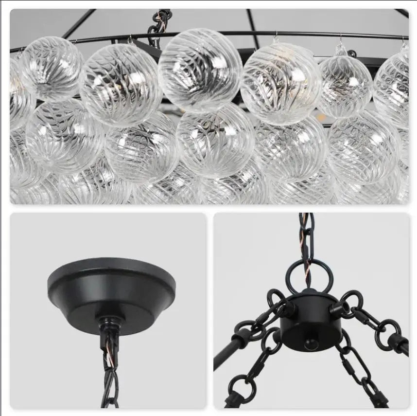 Bubble Chandelier Modern Luxury Pendant Light Globe Glass