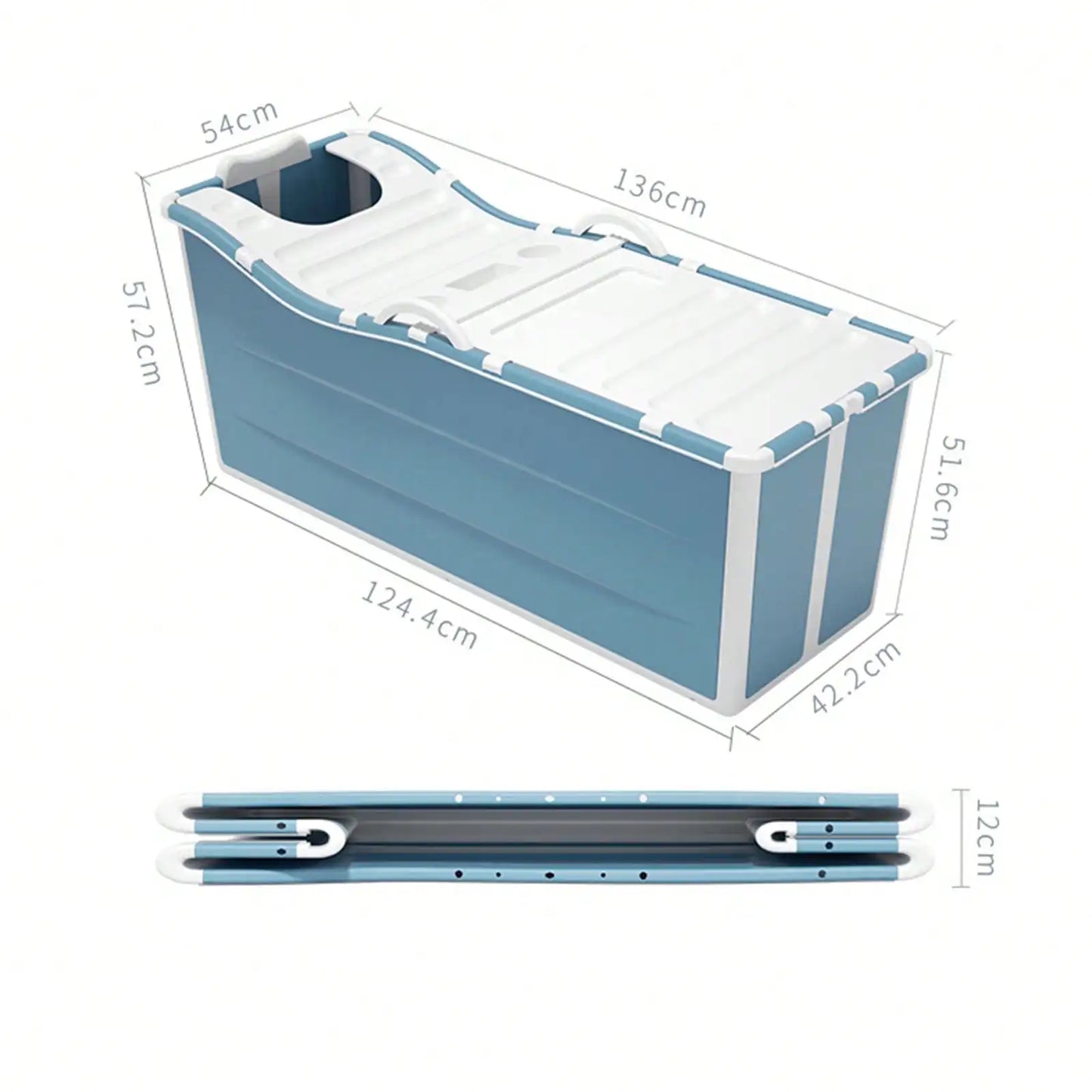 Cover Portable Foldable Bathtub For Adults Spa Soaking Tub