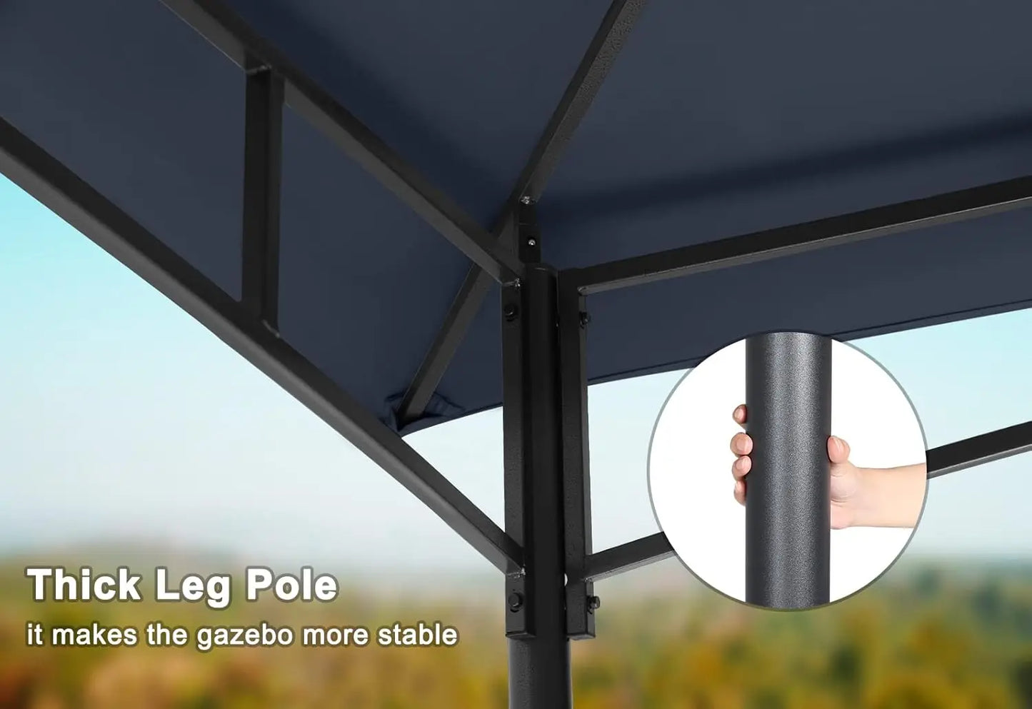 Feature Garden Gazebo With Stable Steel Frame Netting