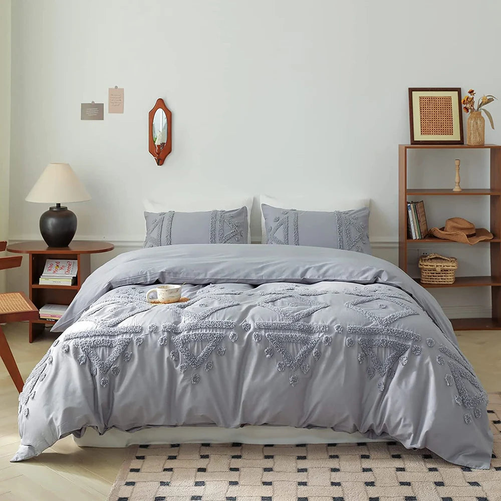 Simple Opulence Bedding Set 3 Piece 100 Cotton Duvet Cover