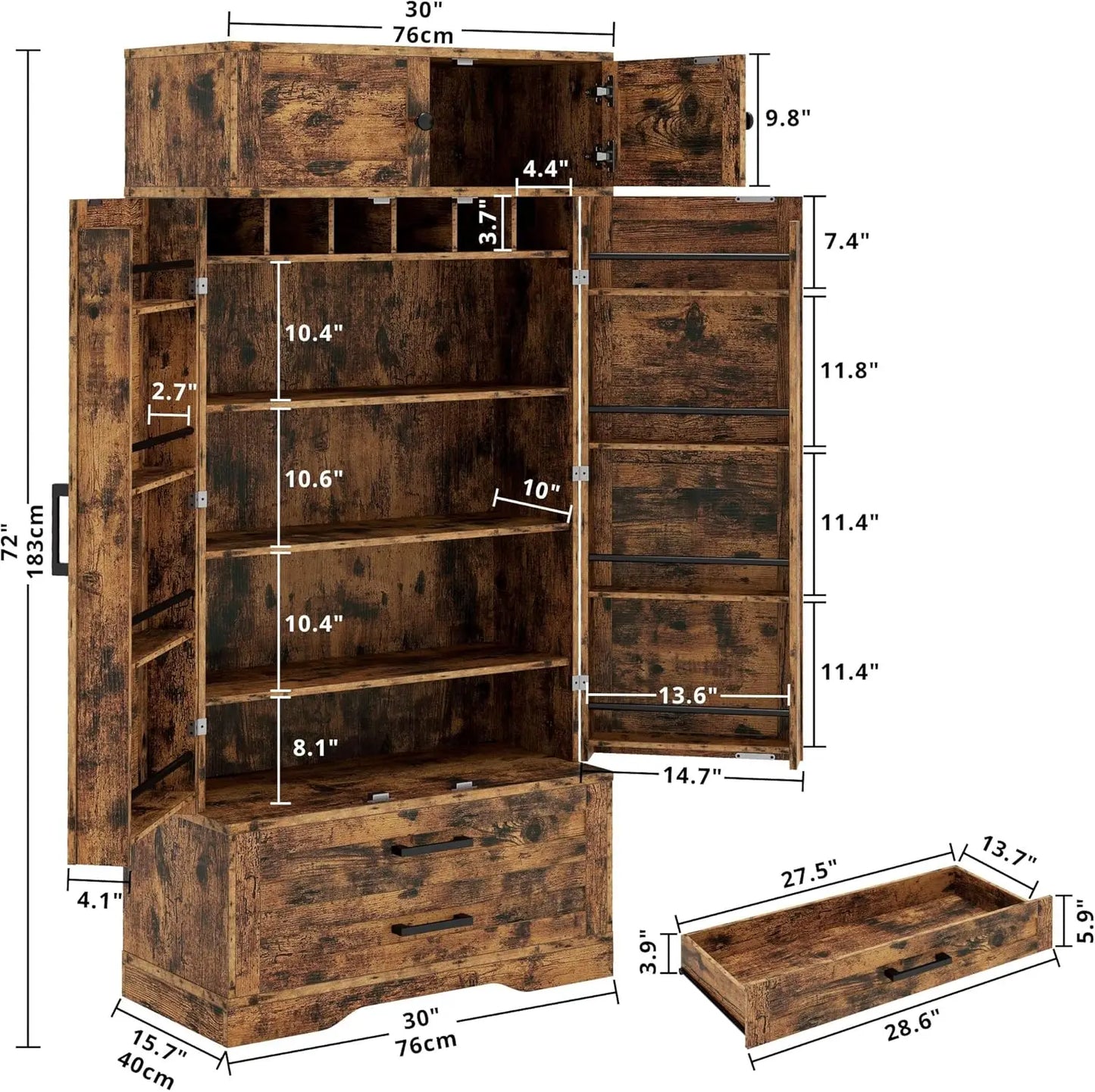 Warm Welcome Decor Ironck Kitchen Pantry With Shelves