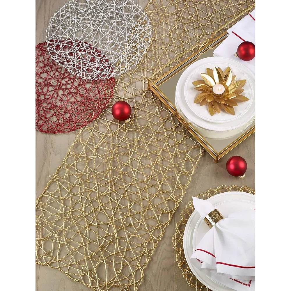 Warm Welcome Decor Intricate Wire Nest Placemat Set 4