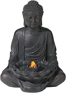 Universal Lighting And Decor Meditating Buddha Fountain