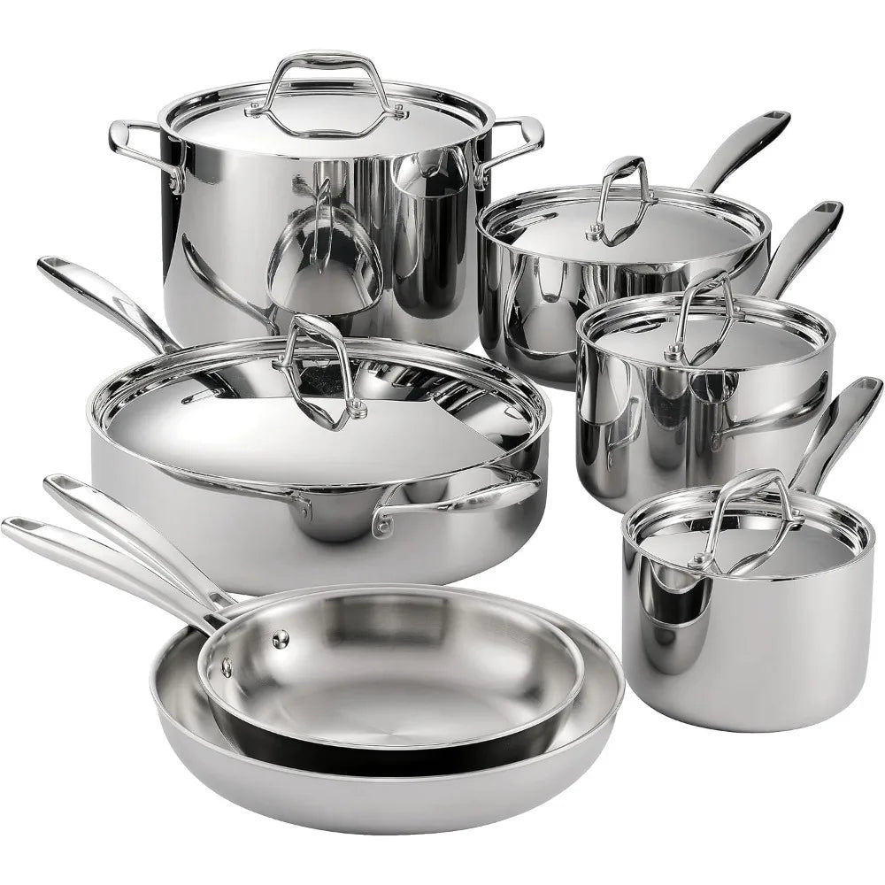 Warm Welcome Decor Tri Ply Cookware Set Stainless Steel