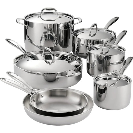 Warm Welcome Decor Tri Ply Cookware Set Stainless Steel