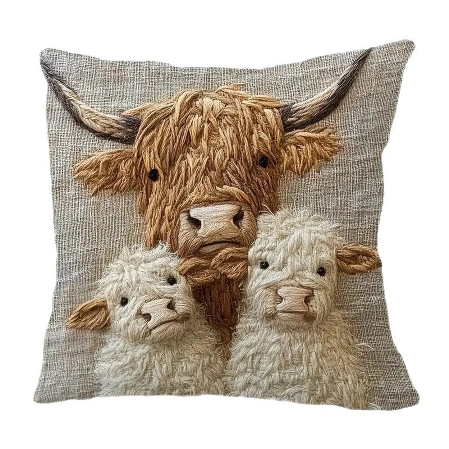 Guangdong Plush Cow Print Throw Pillow Covers Set