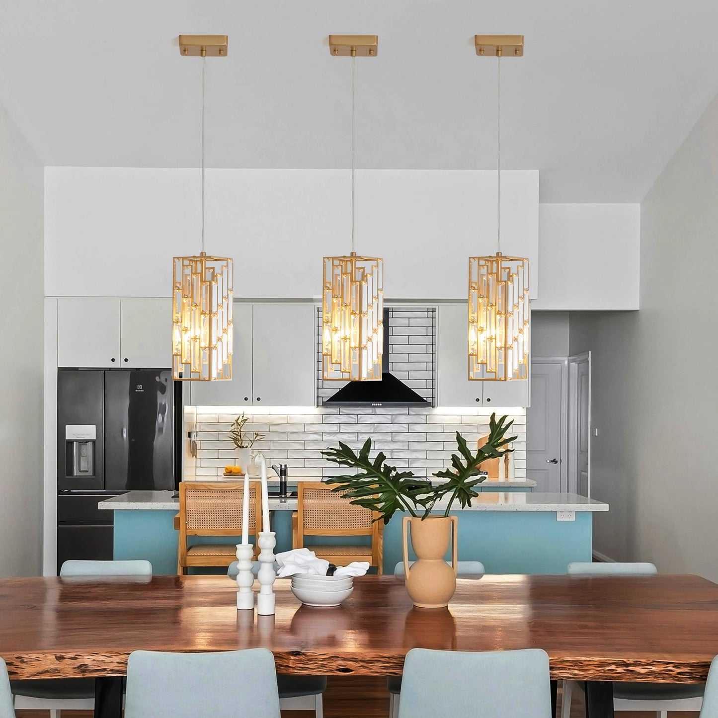 Arlgsite Crystal Pendant Light Modern Hanging Ceiling Lamp