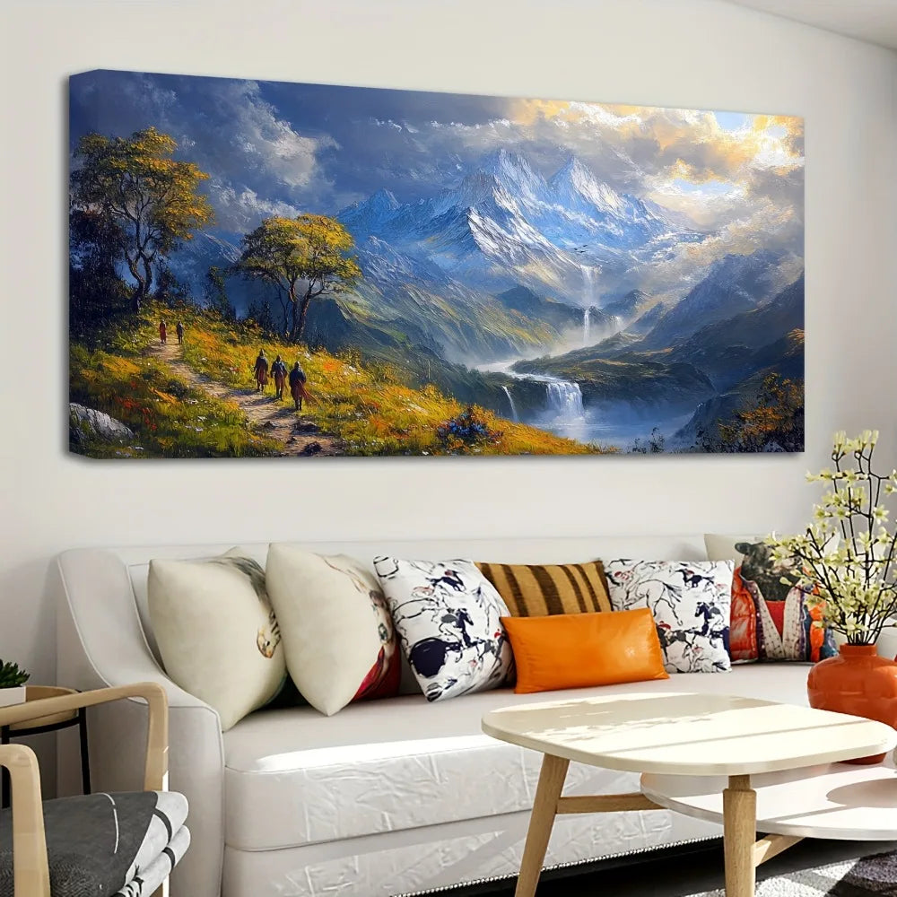 Hign Concerned Pinewood Frame Landscape Wall Art California