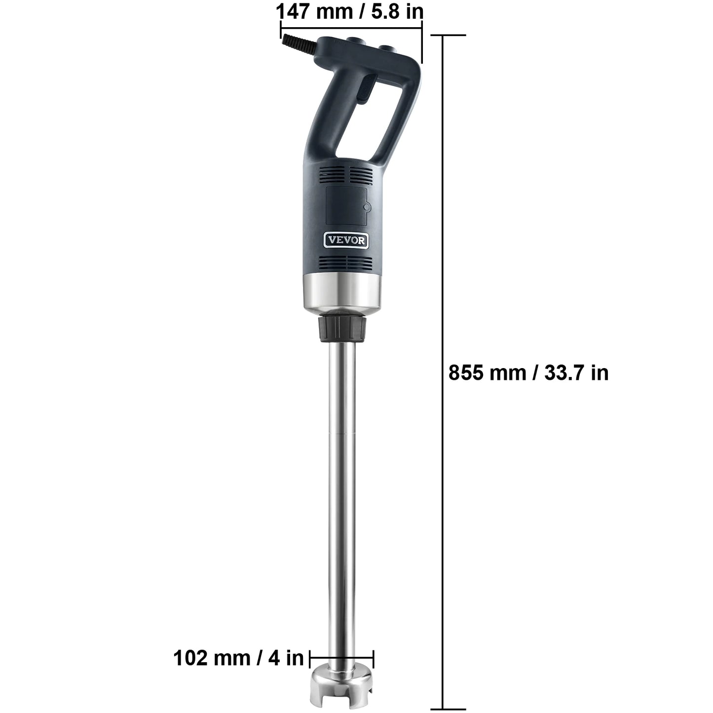 VEVOR Commercial Immersion Blender 500W Heavy Duty Kitchen