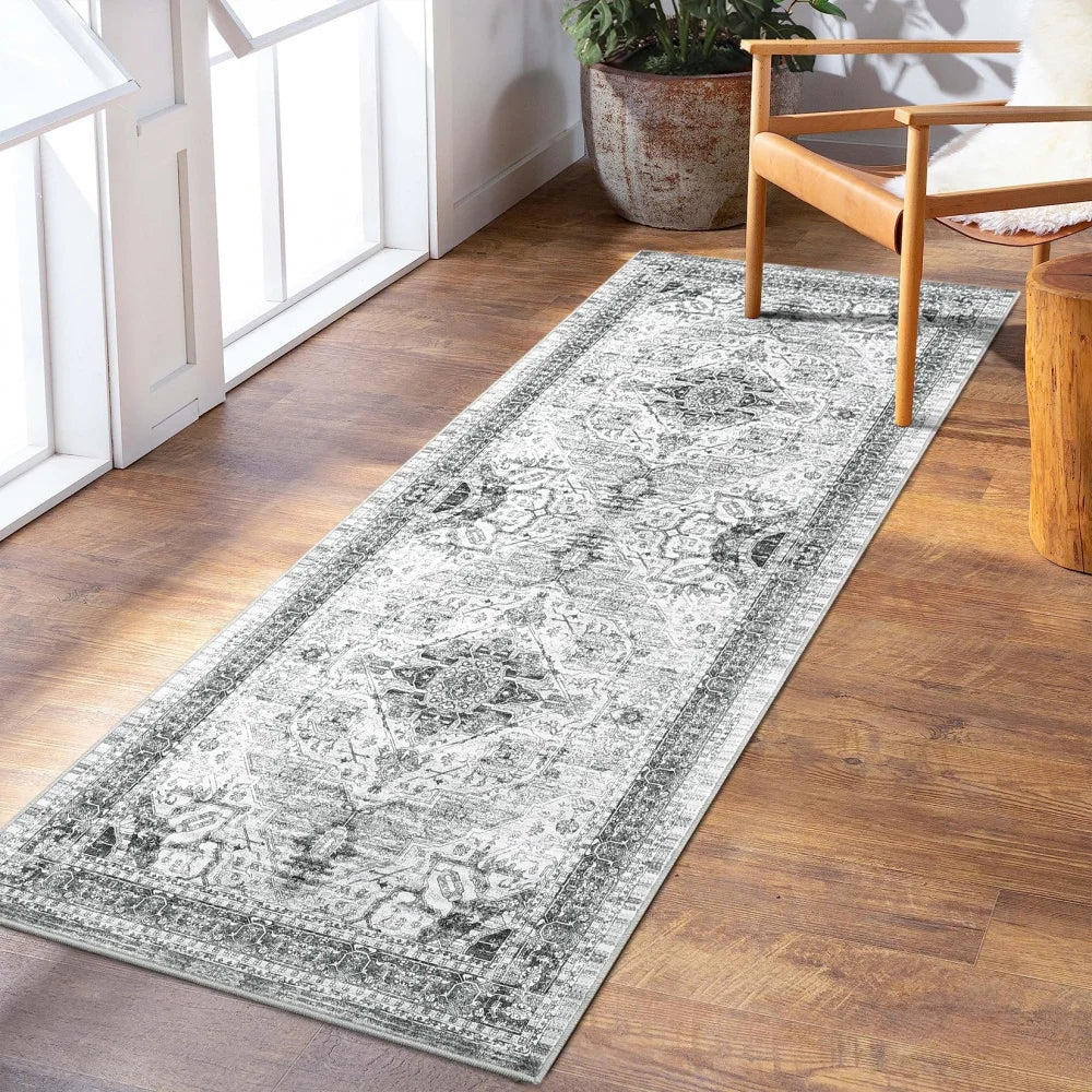 HobbyLane Washable Hallway Runner Rug Non Slip Indoor Low Profile