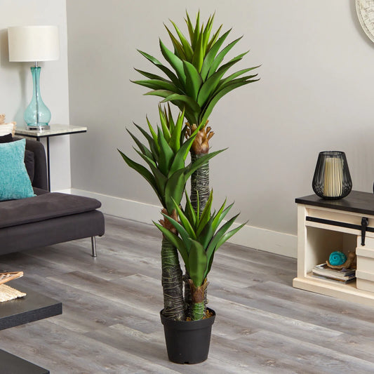 Guangdong Yucca Artificial Tree With Three Trunks Decor