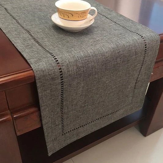 Warm Welcome Decor Linen Table Runner Polyester Cotton