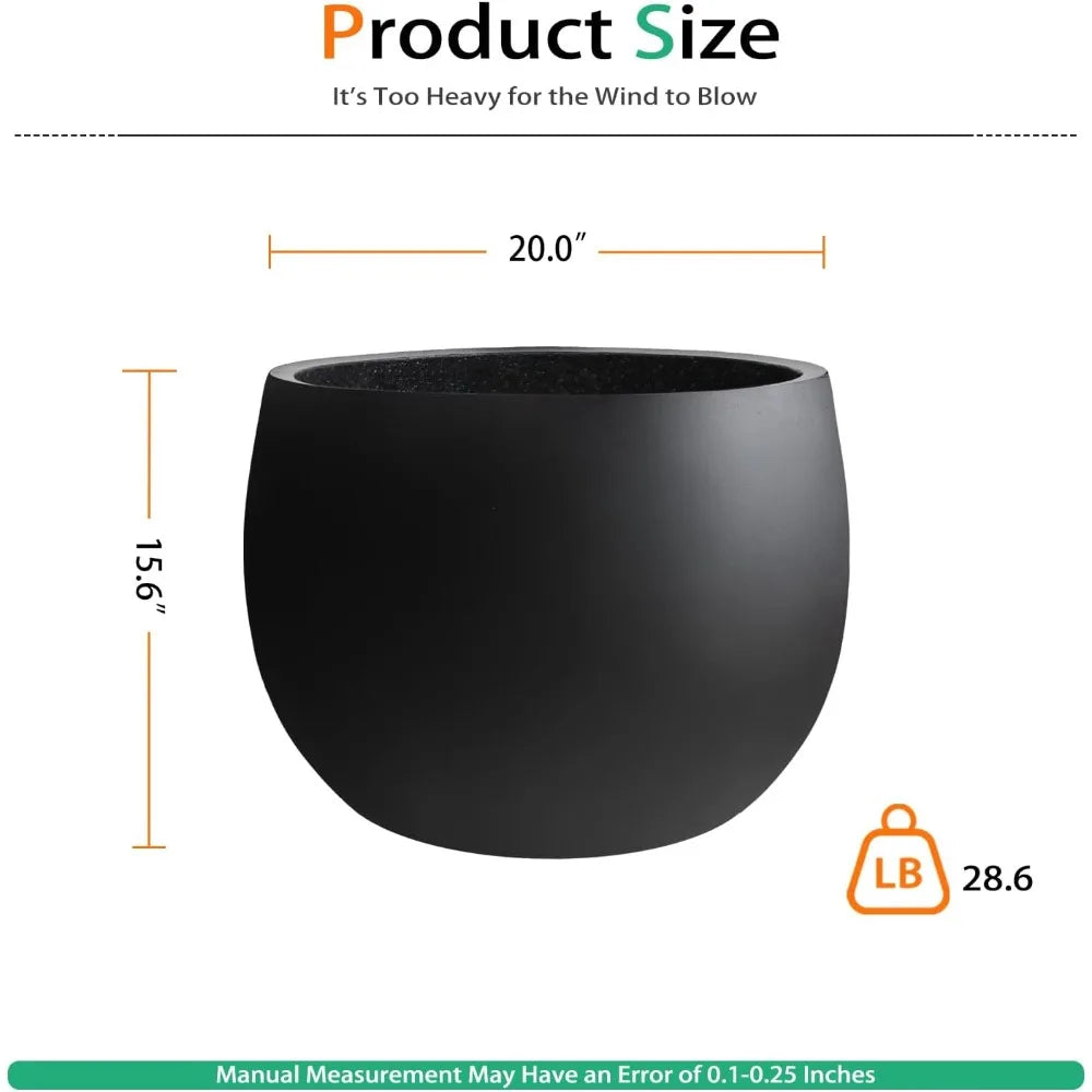 Concrete Ball Planter Outdoor Indoor Cement Plant Pot