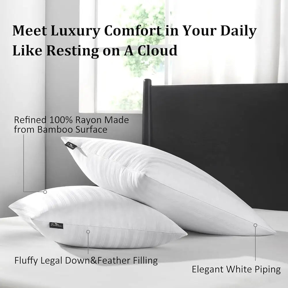 DUTRIEUXCN Goose Down Pillows Set All Sleep Positions