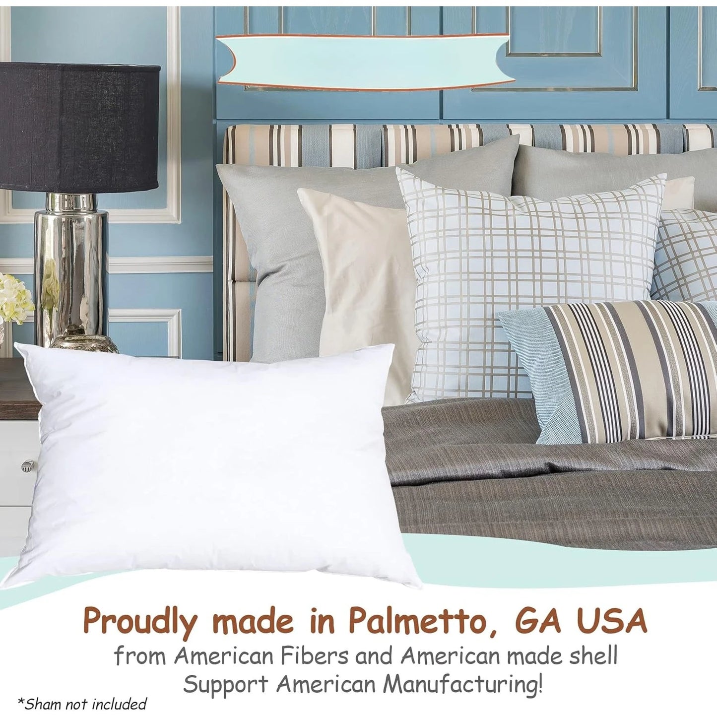 Fabric Count Synthetic Down Pillow Insert Down Alternative
