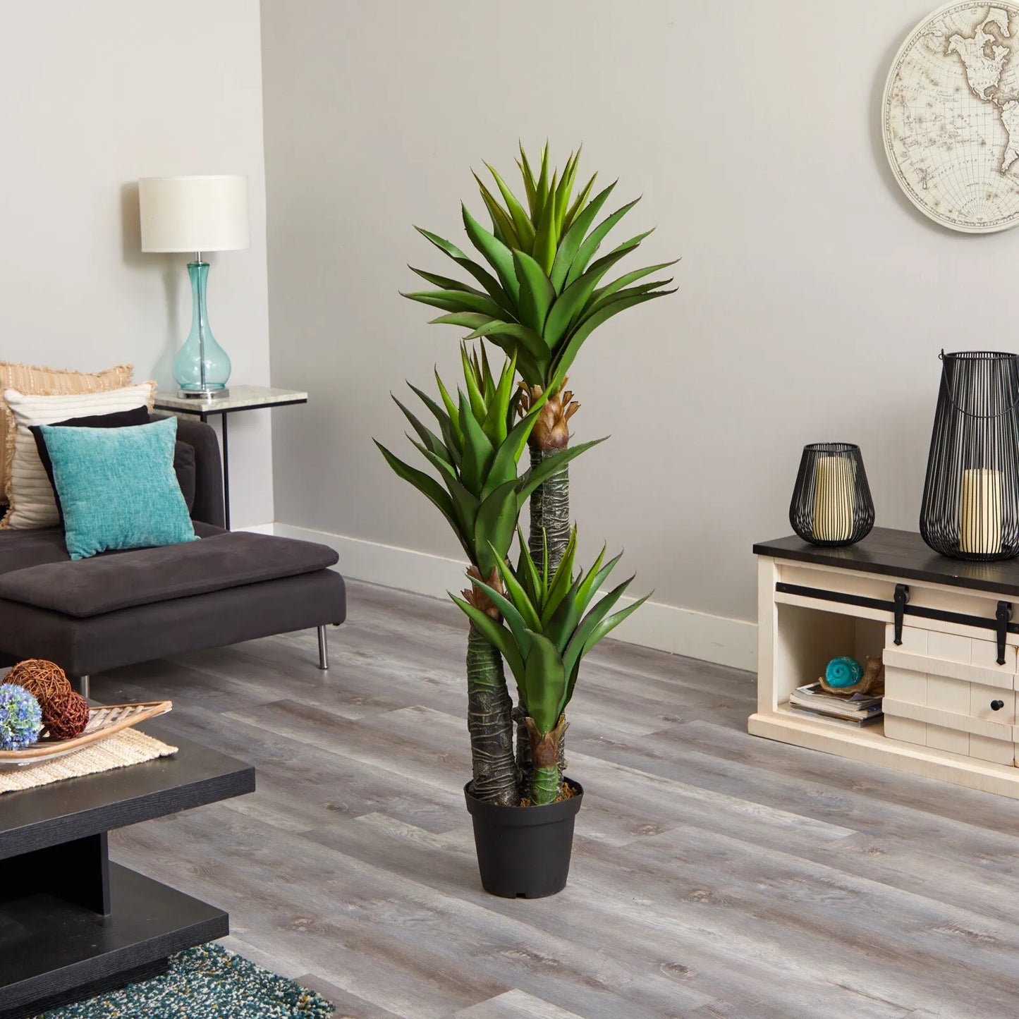 Guangdong Yucca Artificial Tree With Three Trunks Decor
