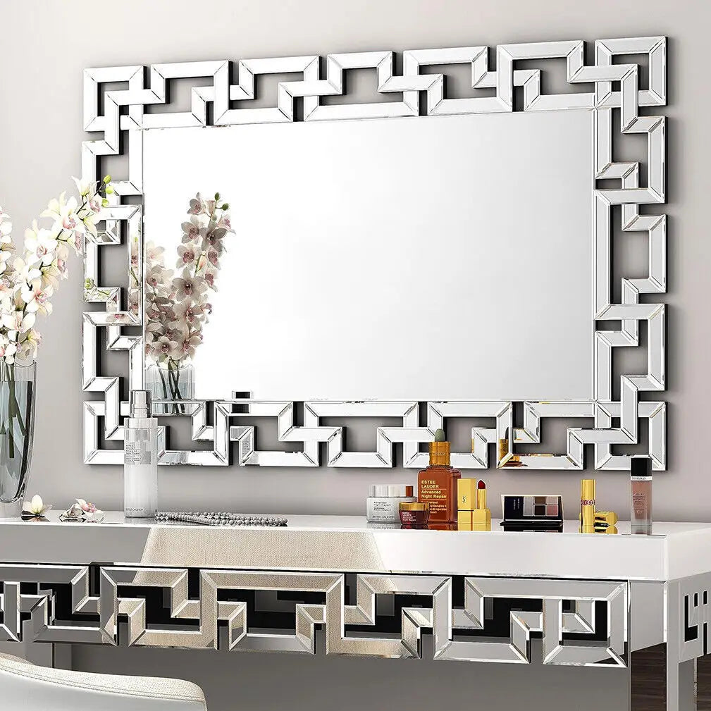 BORWART Rectangular Wall Mirror with Grecian Venetian Frame