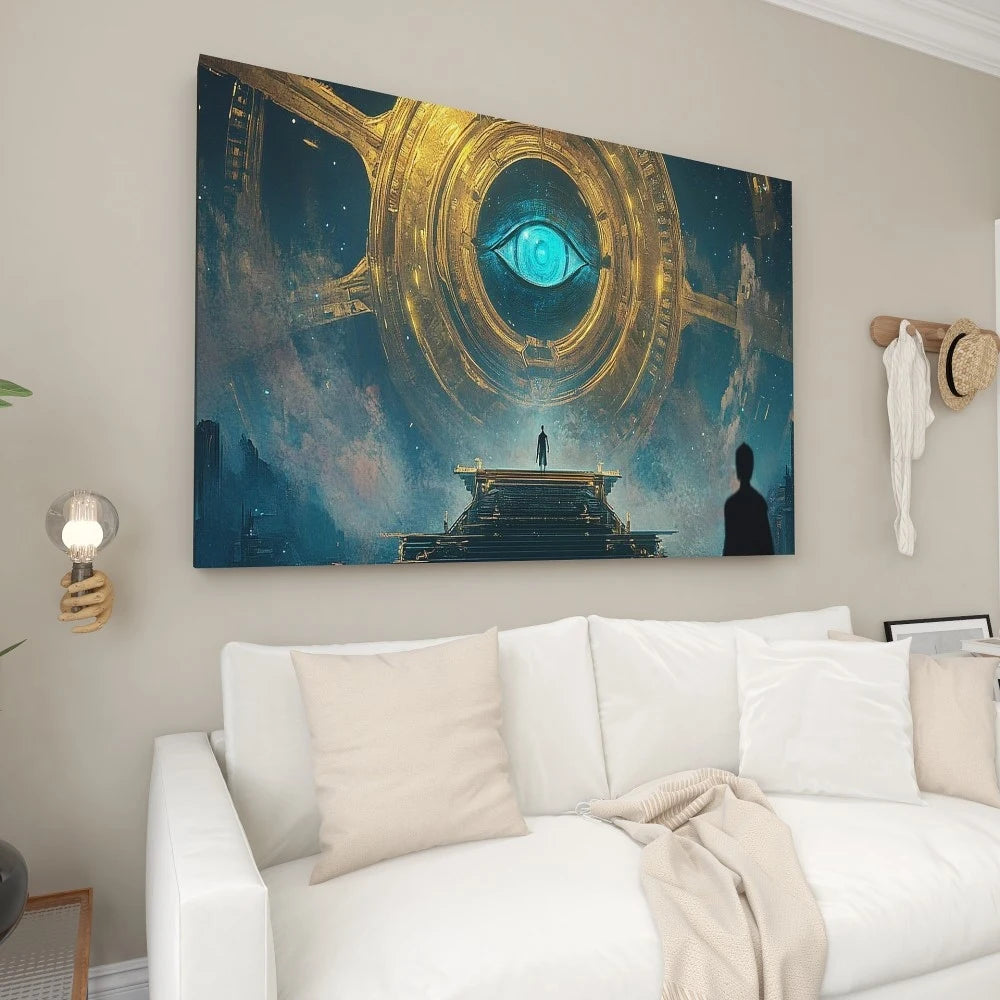 Pine Solid Wood Frame Canvas Wall Art