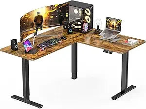Warm Welcome Decor Height Adjustable L Shaped Standing Desk