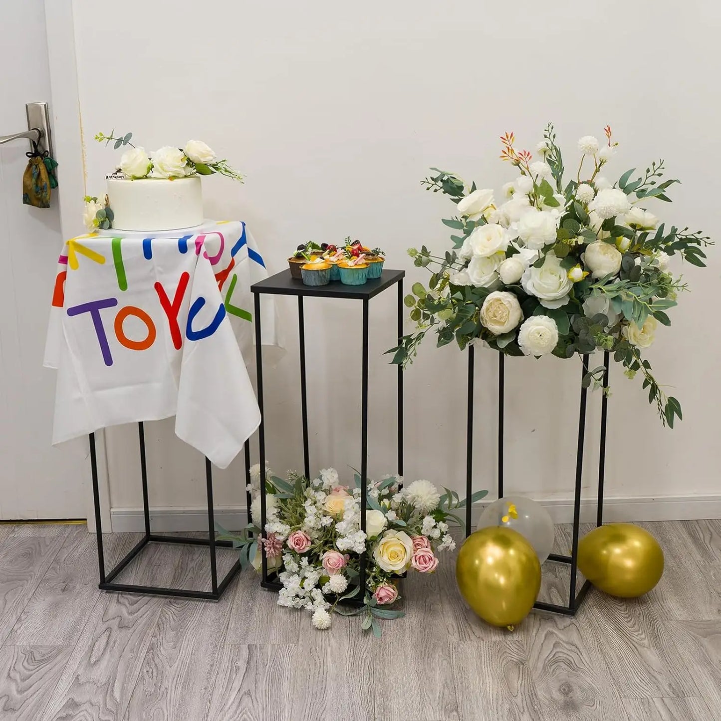 Warm Welcome Decor Three Piece Flower Vase Plant Shelf