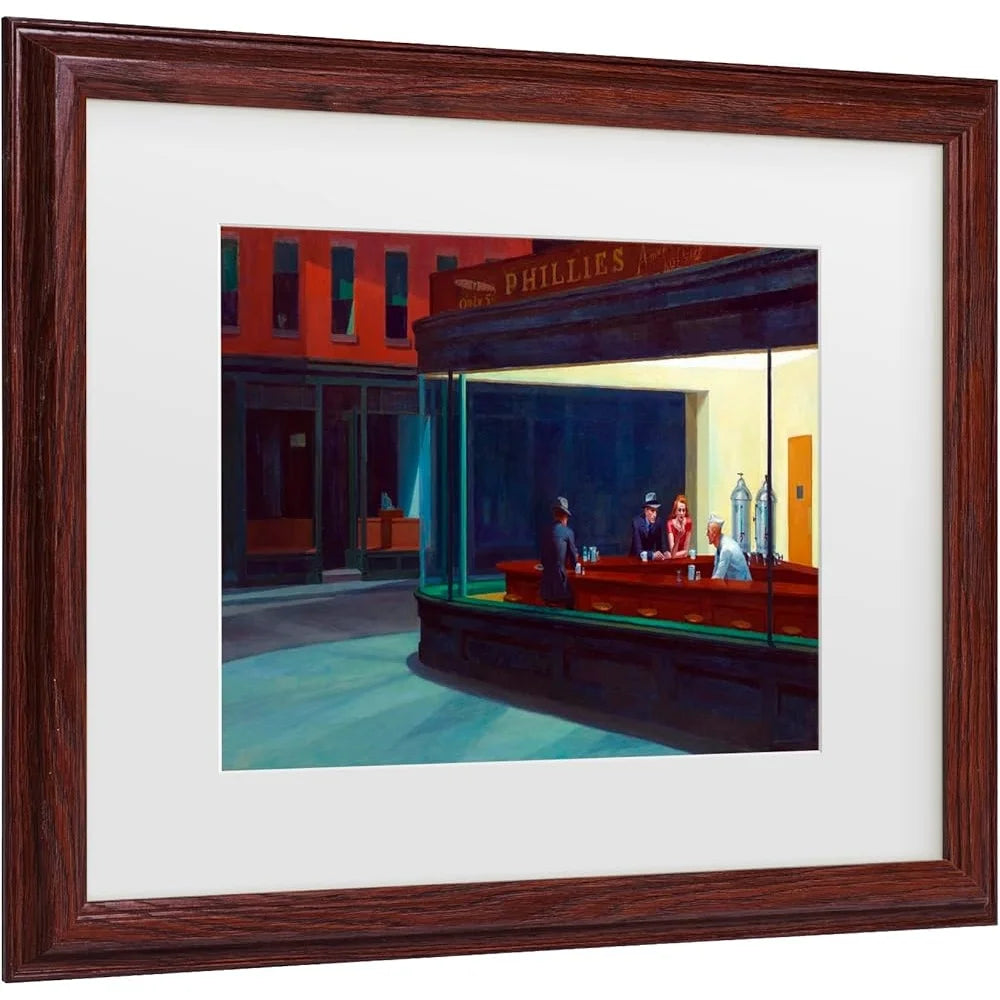 Dutrieux Edward Hopper Nighthawks Framed Canvas Art Print