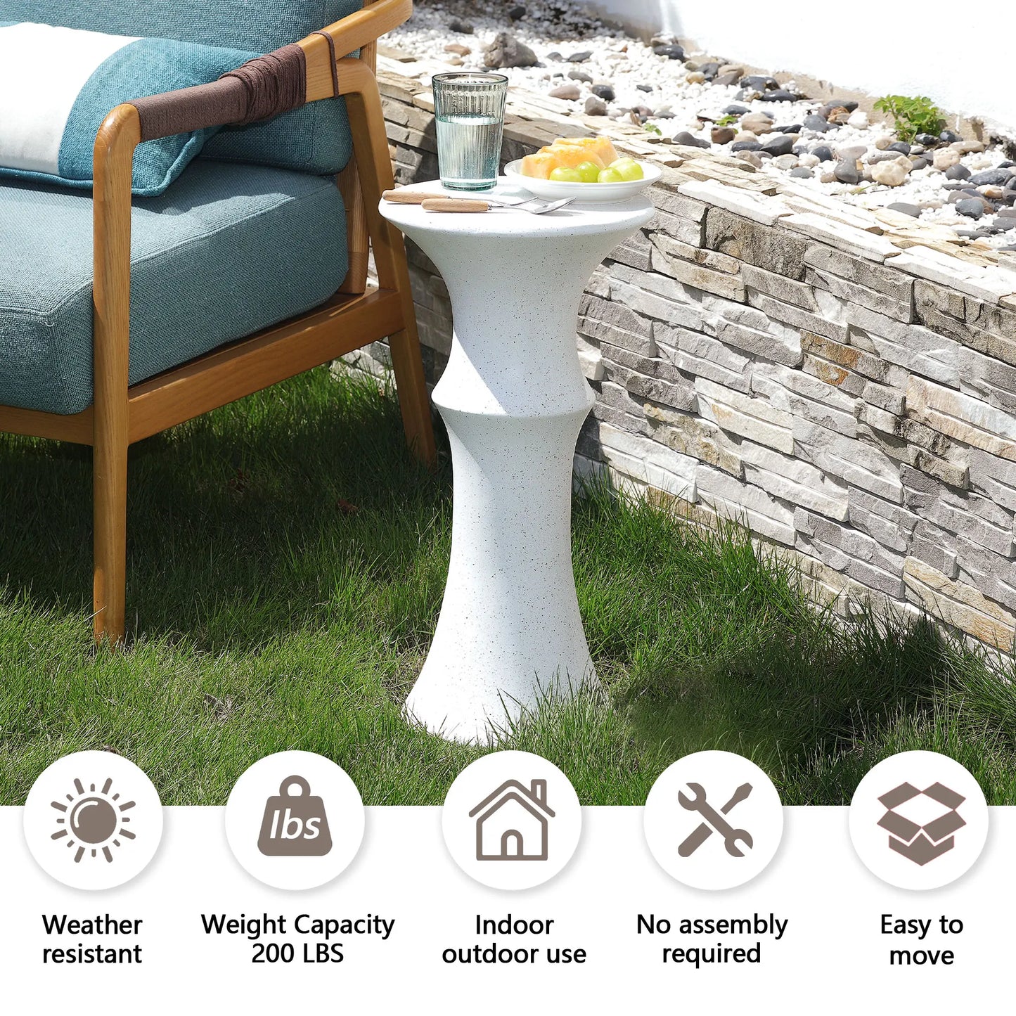 Naga Bahna Outdoor Side Table Decorative Garden Plant Stand