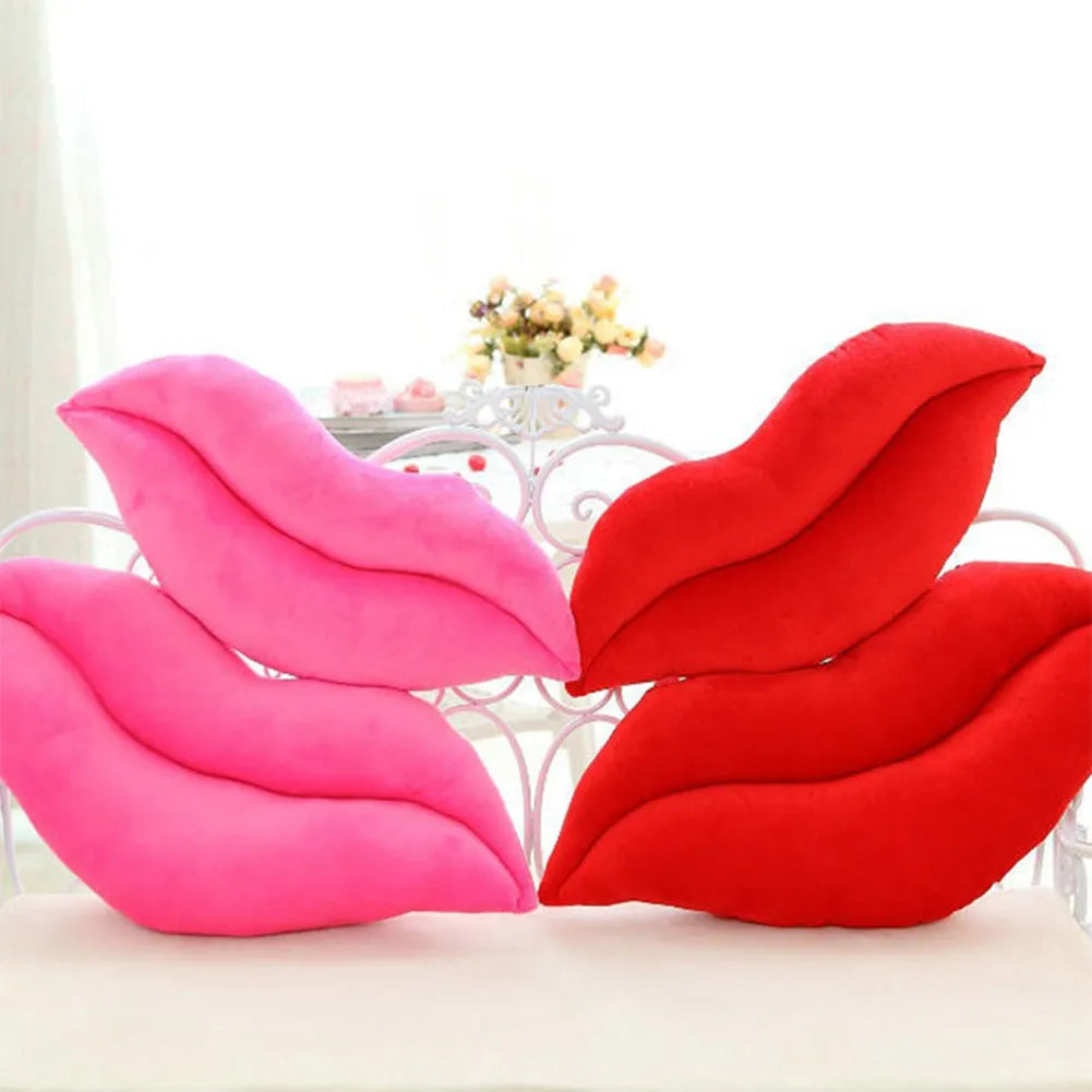 Guangdong Soft Lip Shaped Plush Throw Pillow Cushion For Girlfriend