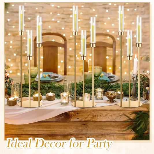Warm Welcome Decor 3 Arm Candelabra Centerpiece Set