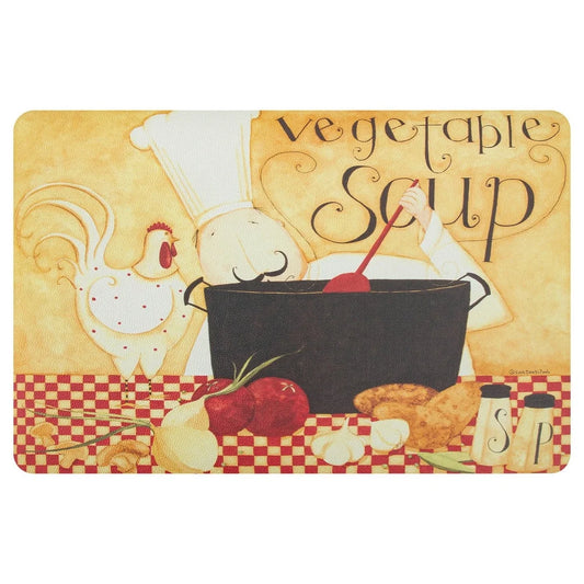 Warm Welcome Decor Vinyl Placemats Set 4 Heat Resistant