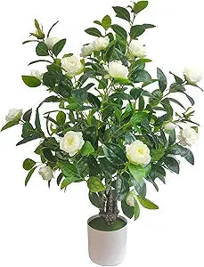 Color Camellia Artificial Tree Faux Floral Indoor Outdoor