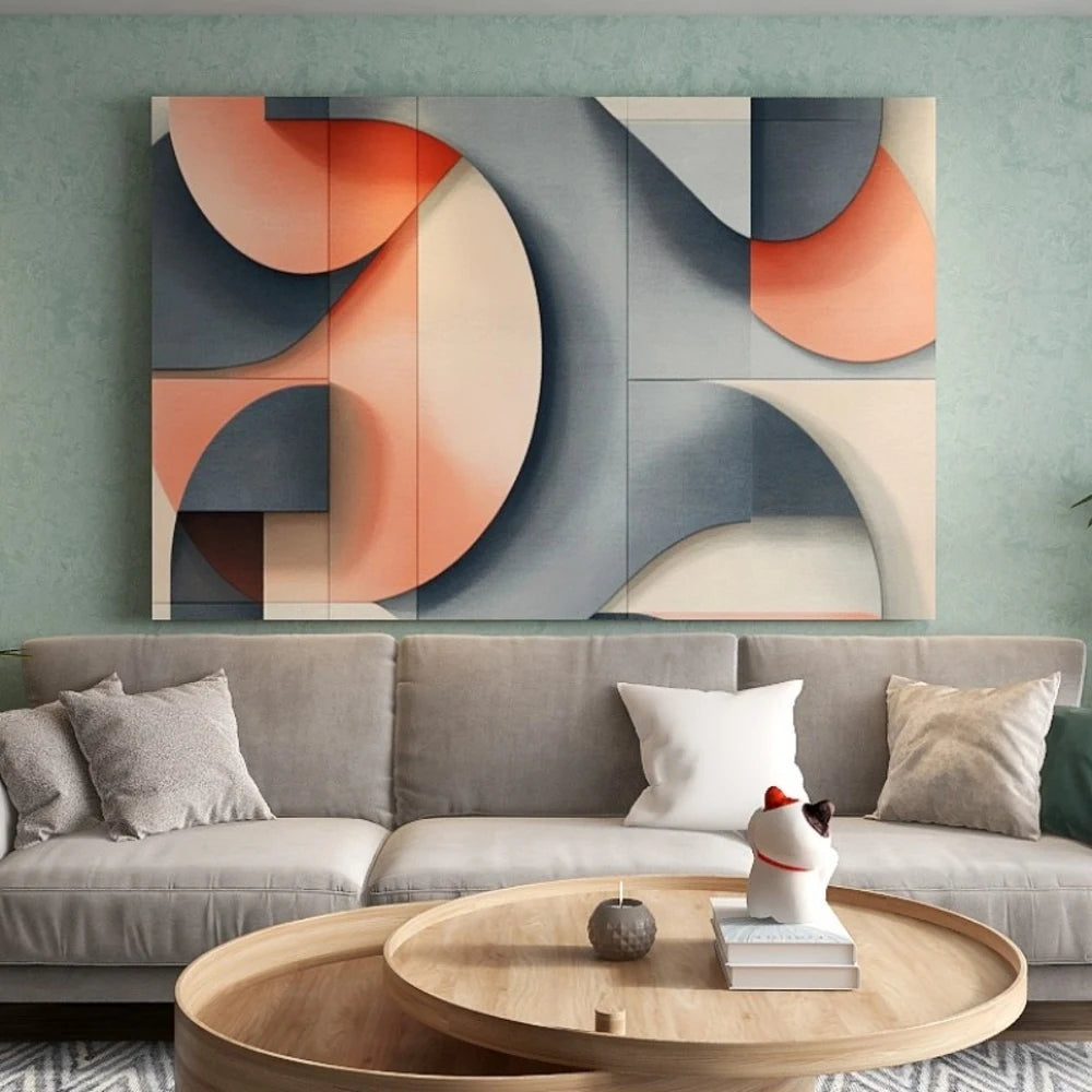 Pine Canvas Wall Art Framed Living Room