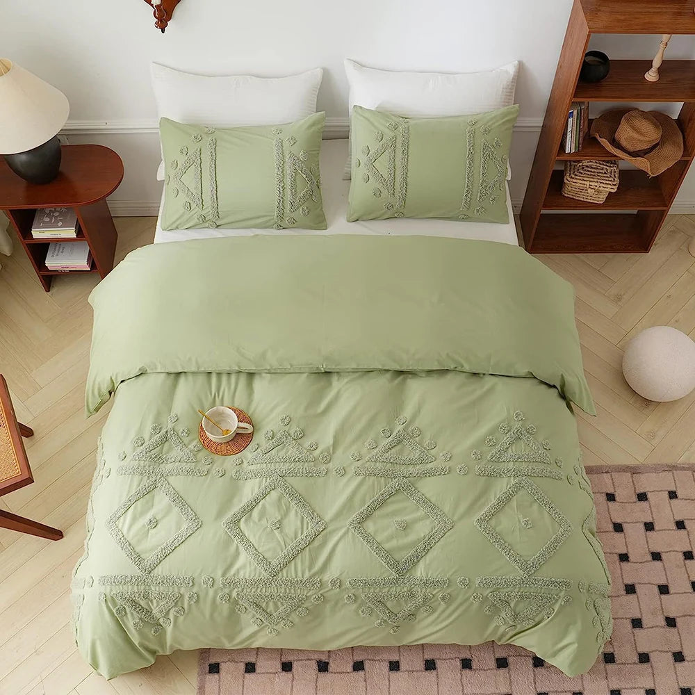 Simple Opulence Bedding Set 3 Piece 100 Cotton Duvet Cover