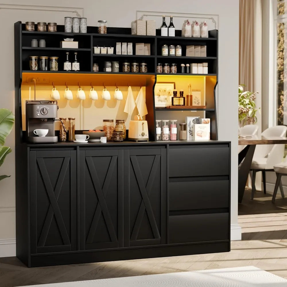 Warm Welcome Decor Farmhouse Pantry Cabinet Led Light