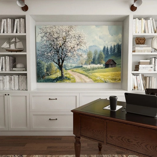 Pine Solid Wood Frame Canvas Wall Art