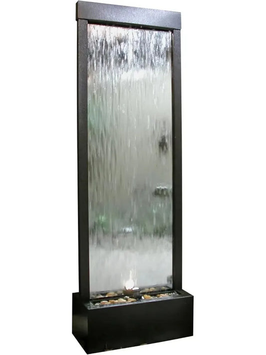 Hignconcerned Mirror Waterfall Fountain Stones and Lights