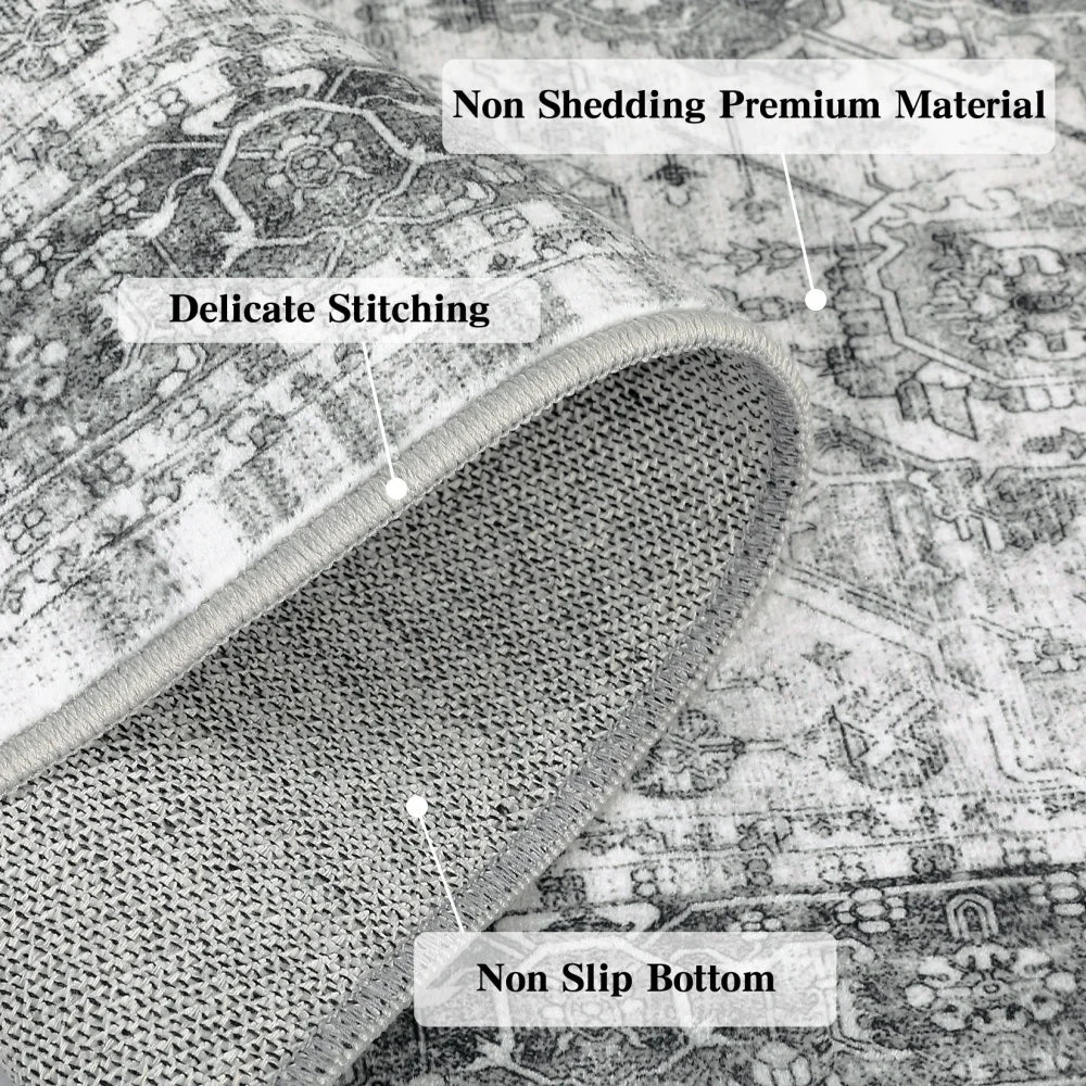 HobbyLane Washable Hallway Runner Rug Non Slip Indoor Low Profile