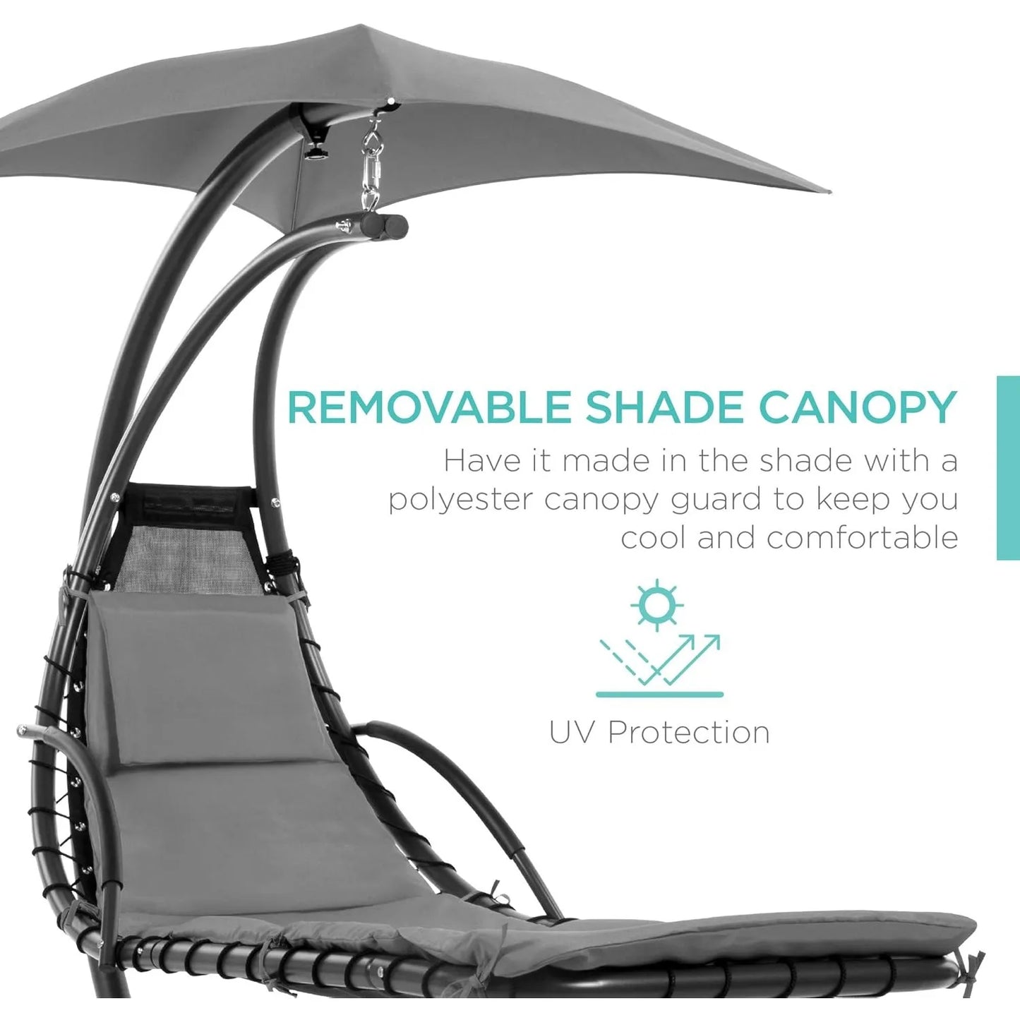 Hignconcerned Outdoor Hanging Chaise Lounge Chair Swing