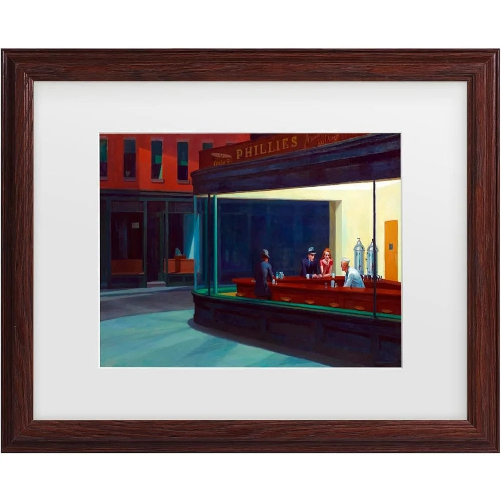 Dutrieux Edward Hopper Nighthawks Framed Canvas Art Print