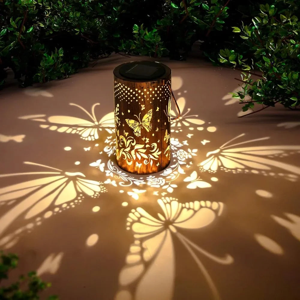 Warm Welcome Decor Solar Lanterns Outdoor Hanging 4 Pack
