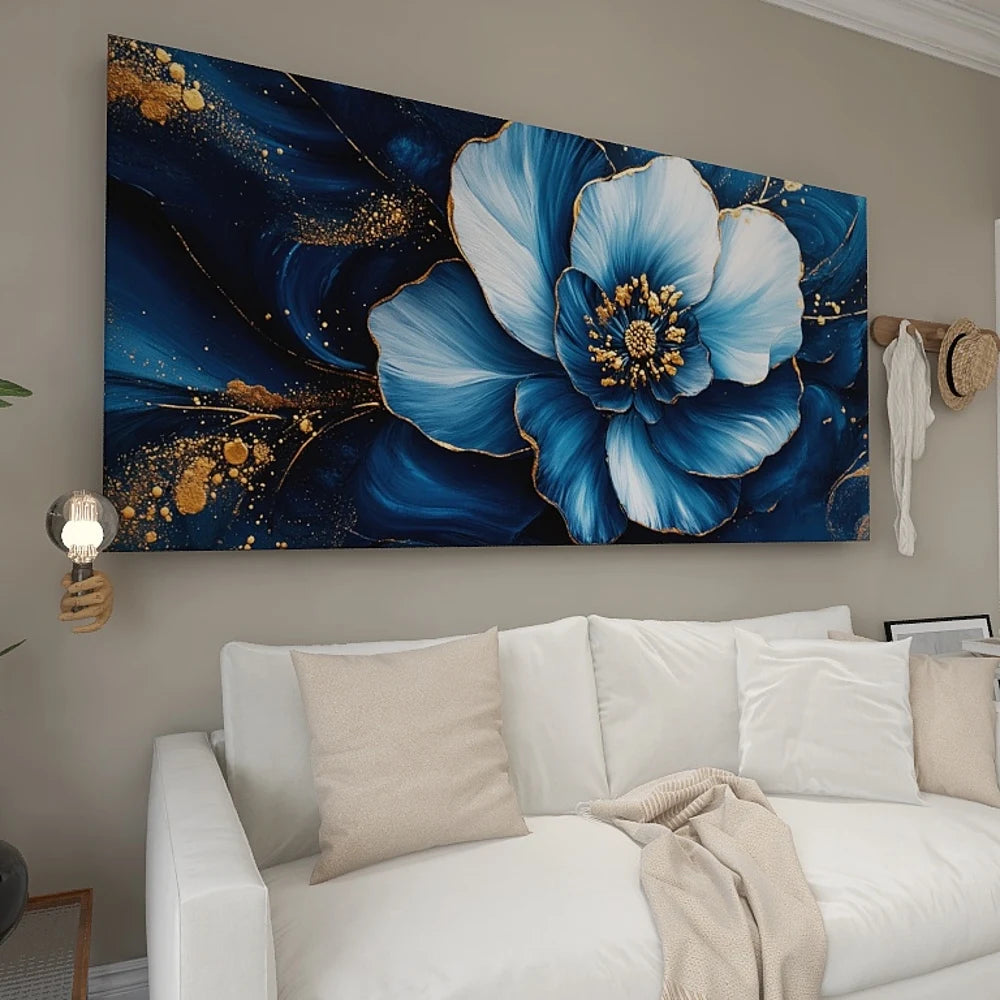 Canvas Wall Art Pine Wood Frame Living Room